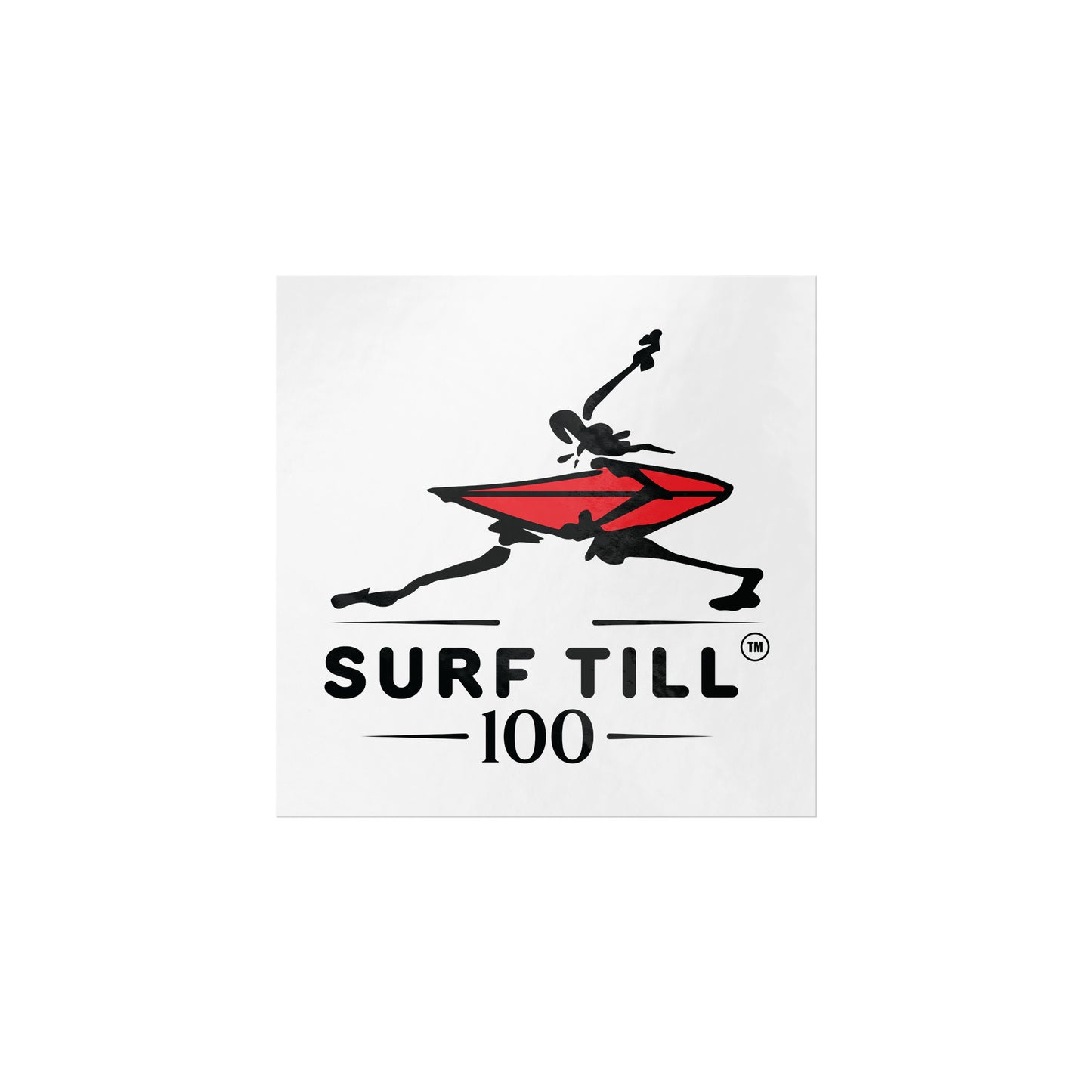 Surf Till 100 Stickers