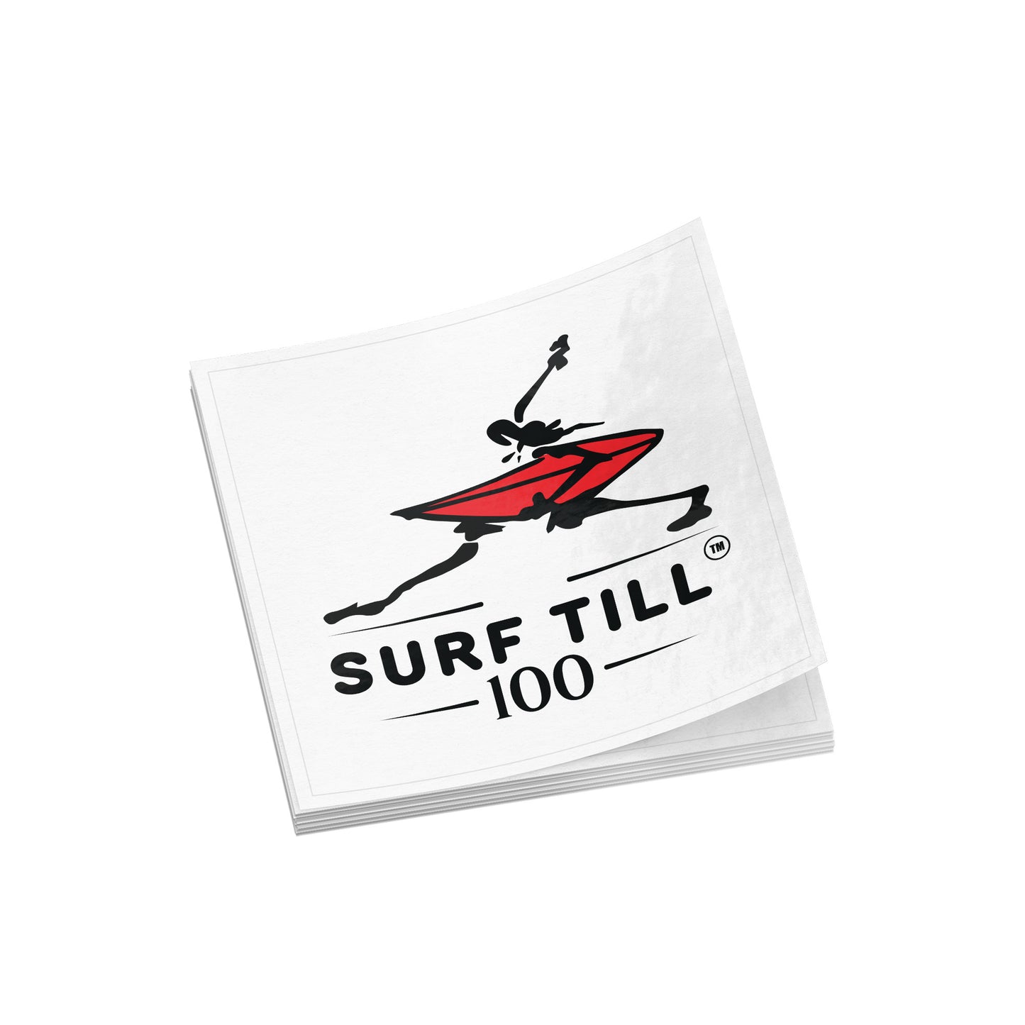 Surf Till 100 Stickers